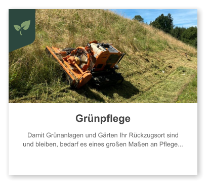 Grünpflege  Damit Grünanlagen und Gärten Ihr Rückzugsort sind und bleiben, bedarf es eines großen Maßen an Pflege...